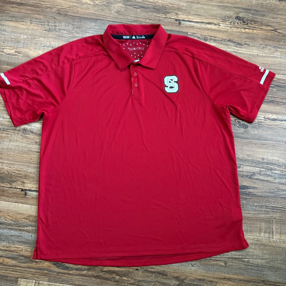 NWT Adidas Champion NC State Dad Polo Mens 2XL Red Wolfpack NCAA College Golf - Picture 9 of 16